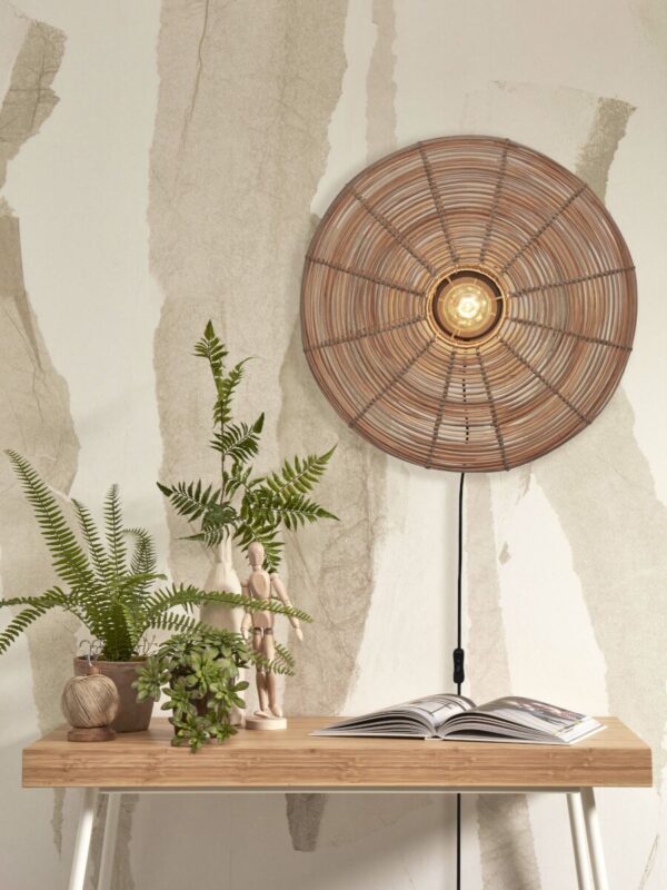 Wandlamp boheems metaal naturel rotan GOOD&MOJO Tanami - Image 2