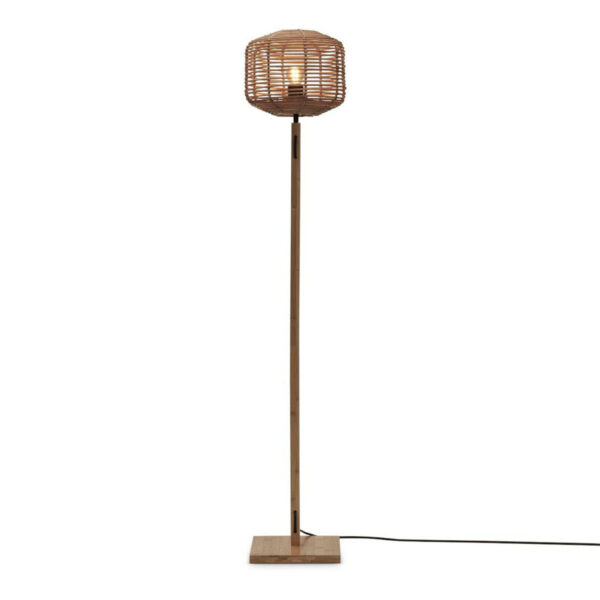 Naturel rotan bamboe vloerlamp bohemien GOOD&MOJO Tanami