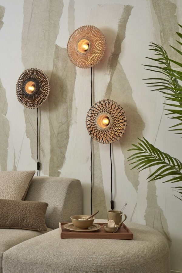 Zwarte bamboe bohemian wandlamp XS GOOD&MOJO Kalimantan - Image 5