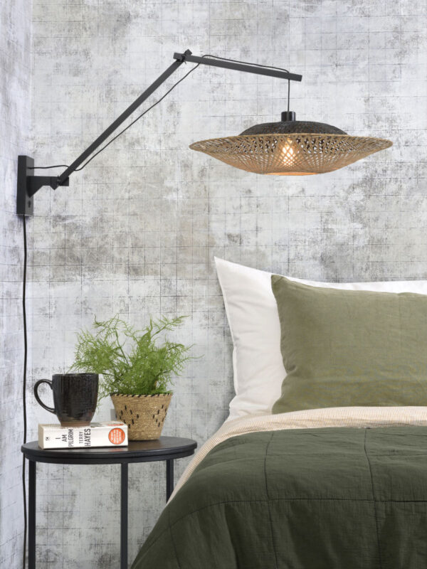 Naturel bamboe bohemian wandlamp zwart GOOD&MOJO Kalimantan - Image 5