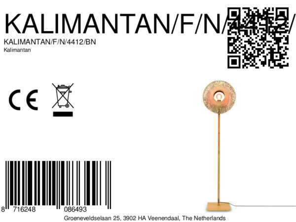 Naturel bamboe vloerlamp zwart bohemian GOOD&MOJO Kalimantan - Image 10