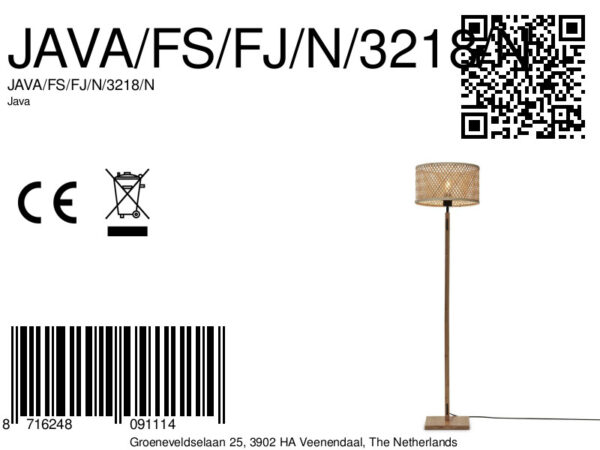 Naturel ronde bohemian vloerlamp GOOD&MOJO Java - Image 12