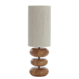 3-houtplateau japandi beige/naturel tafellamp Light & Living Danialo