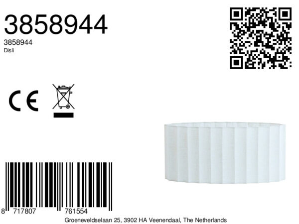 Ovale witte lampenkap geplooid Light & Living Disli - Image 2