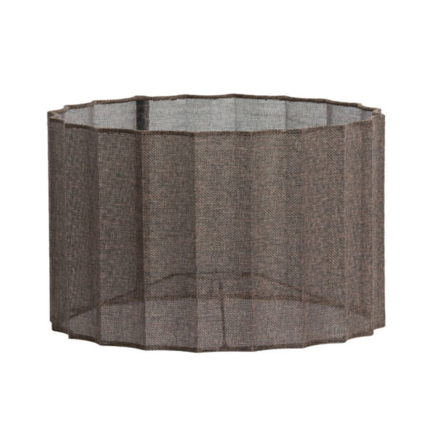 Geplooide cilinder lampenkap bruin Light & Living Disli