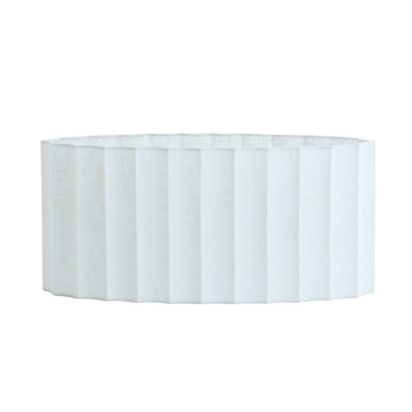 Ovale witte lampenkap geplooid Light & Living Disli