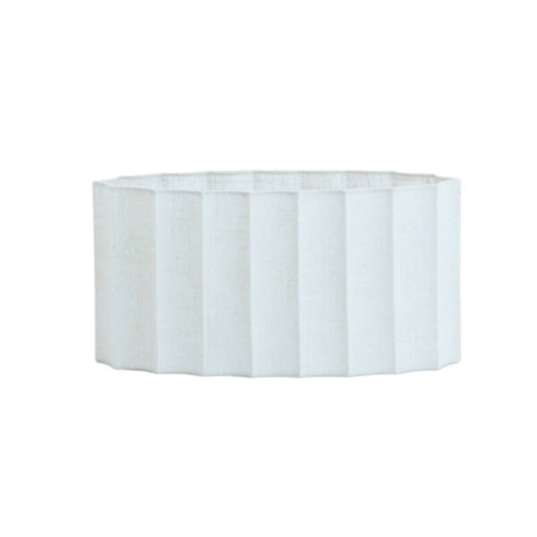 Ovale witte geplooide lampenkap Light & Living Disli