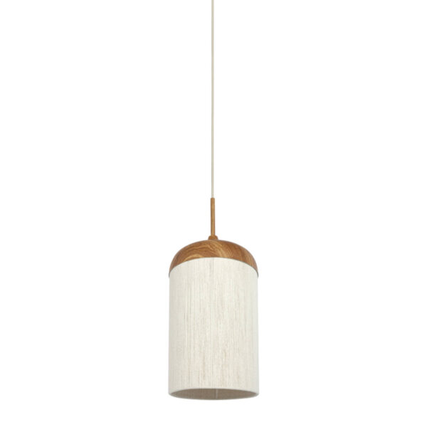 Naturel/beige bekervormige hanglamp katoendraad Light & Living Dania