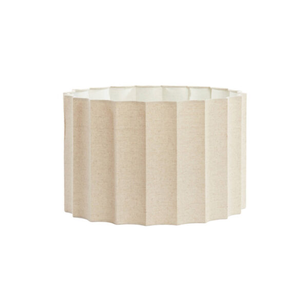 Beige geplooide cilinder lampenkap Light & Living Disli