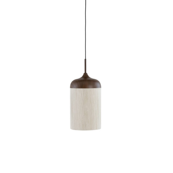 Naturel/bruine hanglamp katoendraad bekervorm Light & Living Dania