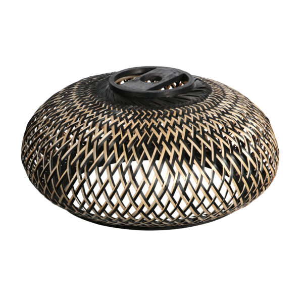 Zwart / naturel gevlochten ronde kap Anne Lighting Maze - Ø 50 cm - Image 2