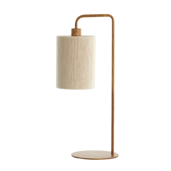 Tafellamp japandi beige/naturel gebogen Light & Living Donio