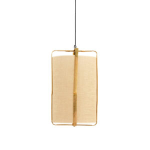 Hanglamp beige frame bamboe Light & Living Sendai