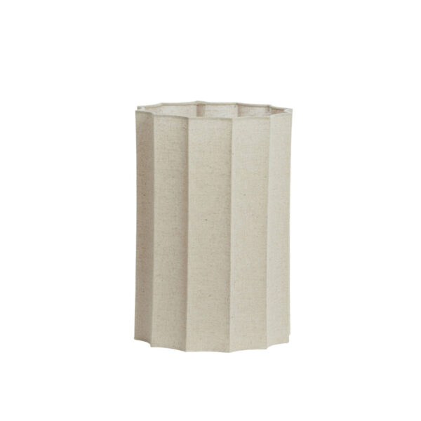 Hoge beige geplooide lampenkap Light & Living Disli