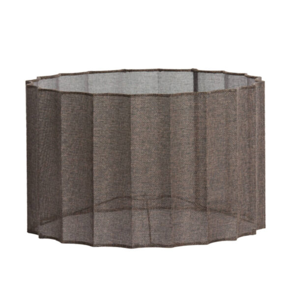 Cilinder lampenkap geplooid bruin Light & Living Disli