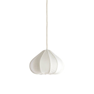 Witte japandi hanglamp peervorm Light & Living Zubeda