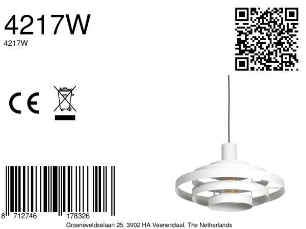 Scandinavische witte hanglamp ringen Steinhauer Halo Cirque - Image 12