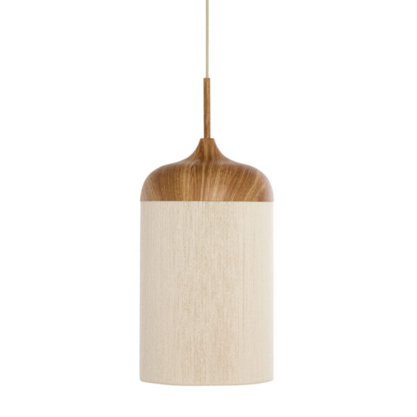 Bekervormige naturel/beige hanglamp katoendraad Light & Living Dania