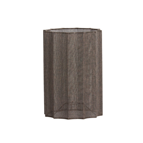 Geplooide hoge lampenkap bruin Light & Living Disli