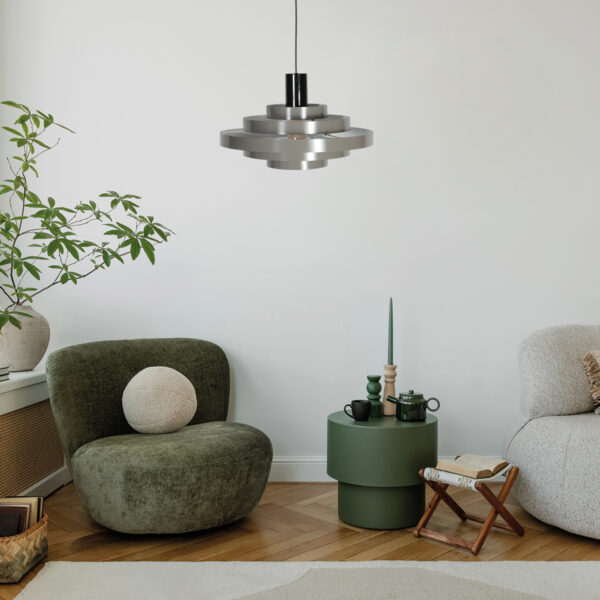Grijze hanglamp open ringstructuur Steinhauer Halo Cirque - Image 3