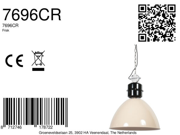 Grote industriële beige hanglamp Anne Lighting Frisk - Ø 50 cm - Image 15