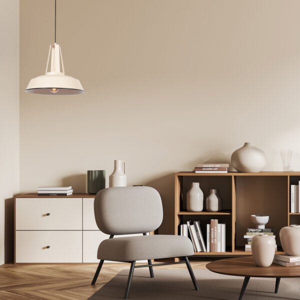 Cremekleurige trendy hanglamp Mexlite Eden - Ø 42cm - Image 3