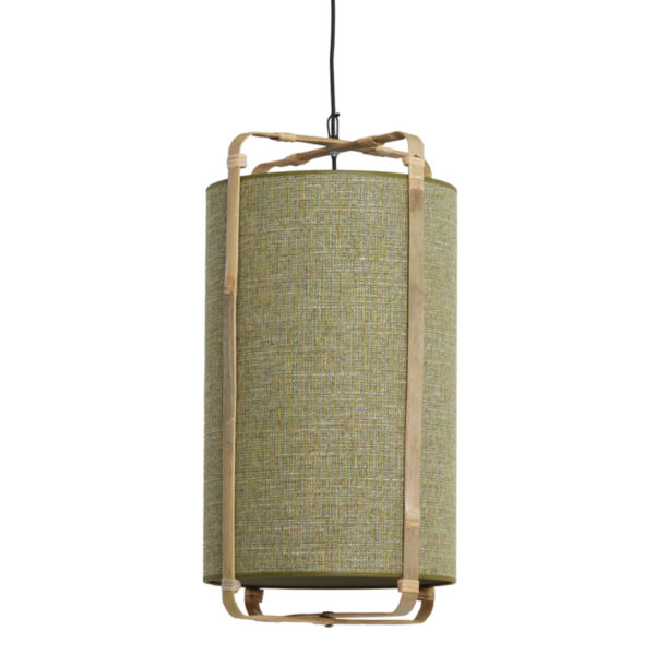 Hanglamp groen frame bamboe Light & Living Sendai