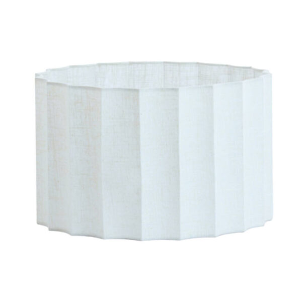 Witte geplooide cilinder lampenkap Light & Living Disli