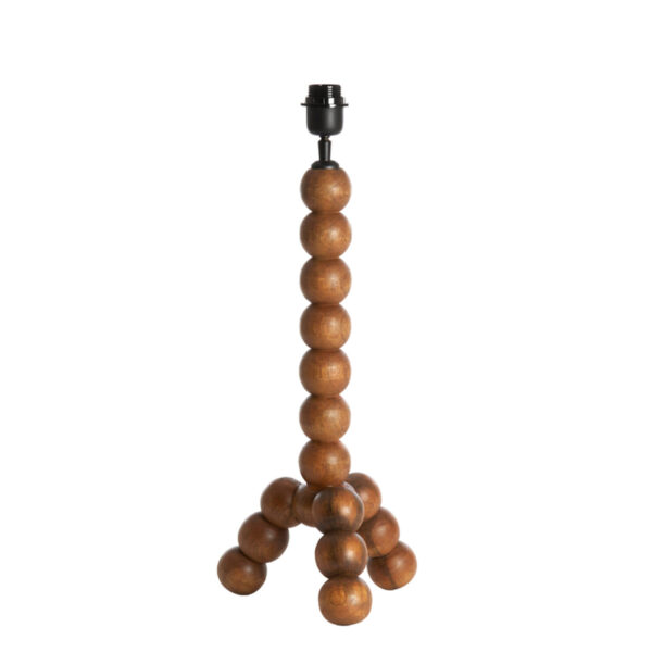 Tafellamp houten bollen lichtbruin Light & Living Veglio
