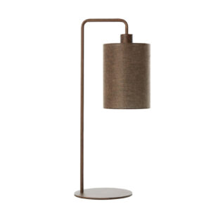 Gebogen japandi tafellamp bruin Light & Living Donio