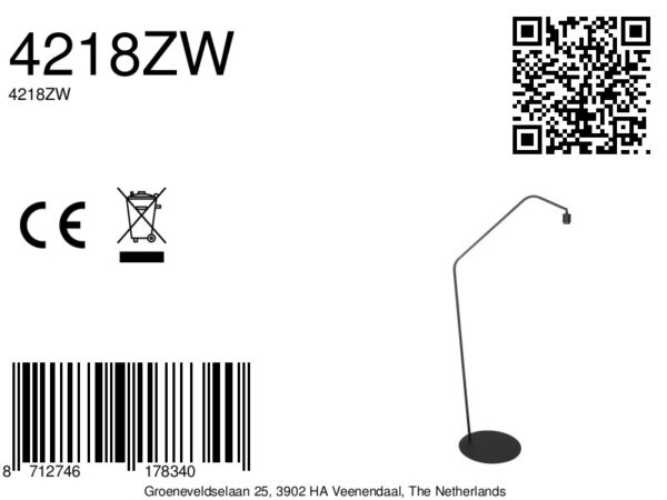 Zwarte geknikte booglamp Anne Lighting ZigZag - Image 12