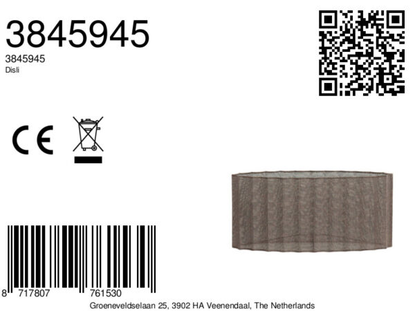 Geplooide lampenkap ovaal bruin Light & Living Disli - Image 2
