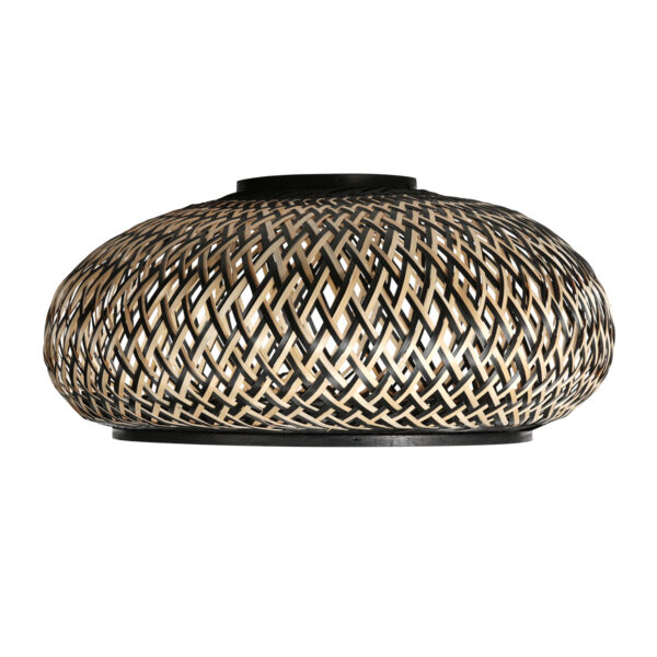 Zwart / naturel gevlochten ronde kap Anne Lighting Maze - Ø 50 cm - Image 3