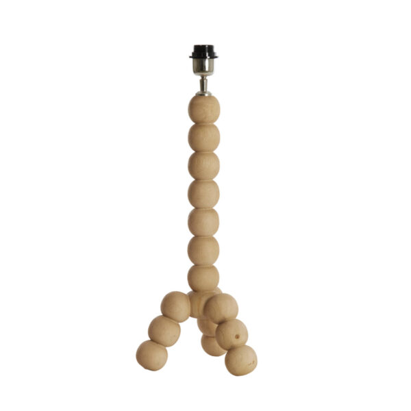 Naturel houten tafellamp bollen Light & Living Veglio