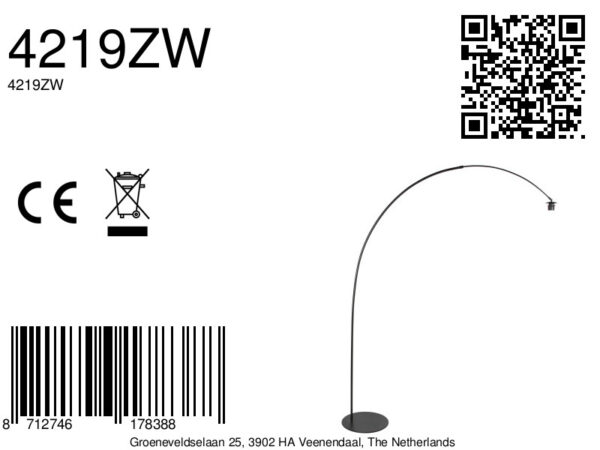 Trendy zwarte booglamp Anne Lighting Curve - Image 15