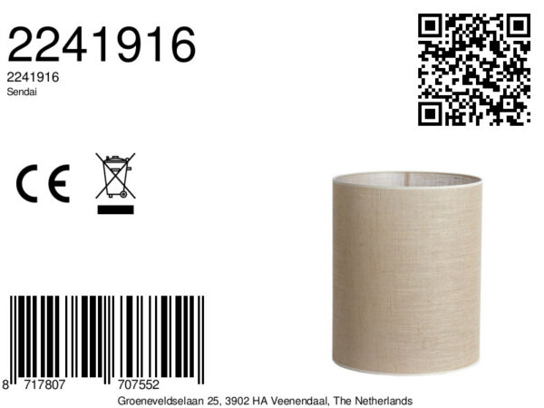 Cilinder lampenkap bruin jute Light & Living Sendai - Image 2