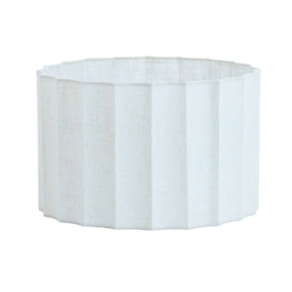 Witte geplooide lampenkap cilinder Light & Living Disli