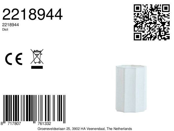 Hoge witte lampenkap geplooid Light & Living Disli - Image 2