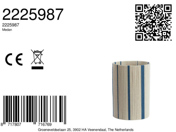 Lampenkap beige/blauw touwweefsel Light & Living Medan - Image 2