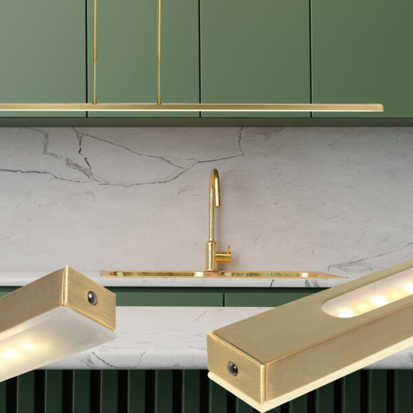 Moderne metalen gouden hanglamp Steinhauer Zelena - Image 3