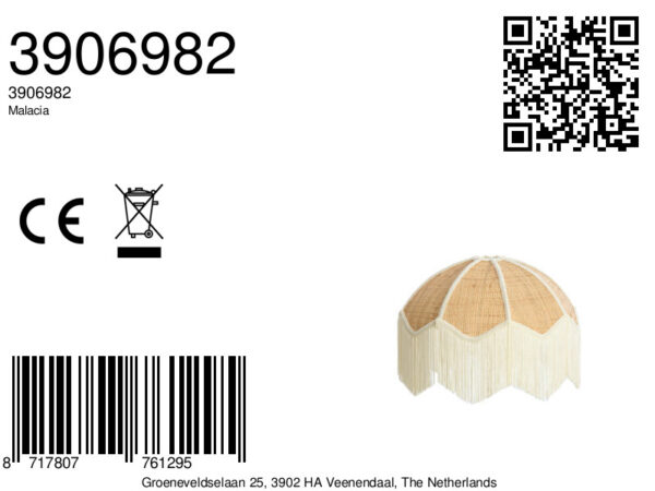 Raffia vintage beige lampenkap Light & Living Malacia - Image 2