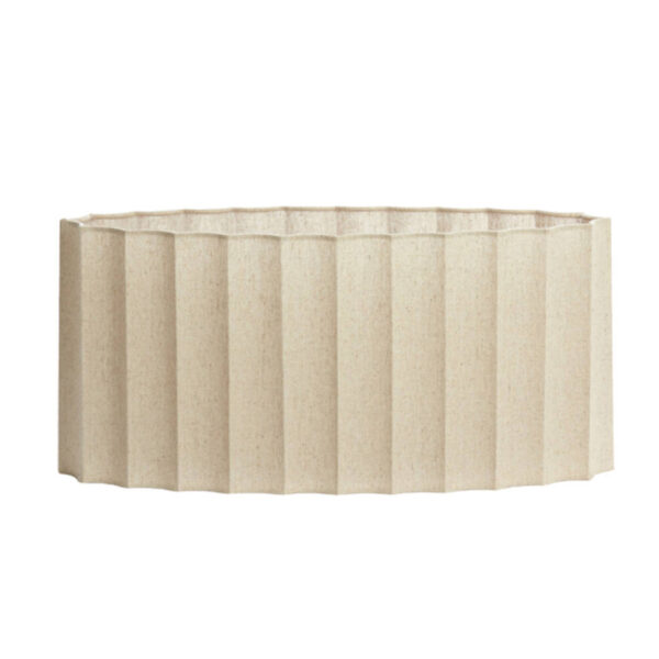 Ovale geplooide beige lampenkap Light & Living Disli