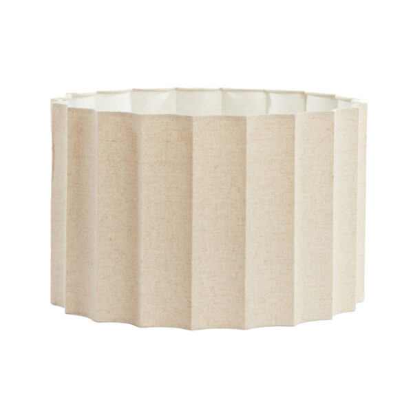 Geplooide cilinder lampenkap beige Light & Living Disli