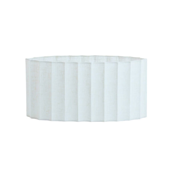 Witte ovale geplooide lampenkap Light & Living Disli