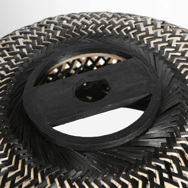 Zwart / naturel gevlochten ronde kap Anne Lighting Maze - Ø 50 cm - Image 5