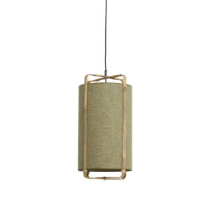 Hanglamp groen bamboe frame Light & Living Sendai