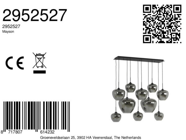 Meervoudige rookglazen hanglamp Light & Living Mayson - B 120 cm - Image 8