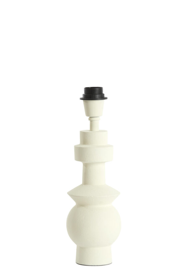 Witte keramische lampvoet voor sfeervolle verlichting Light & Living Esino - H 30 cm - Image 2