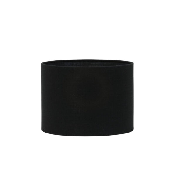 Zwarte cilindrische lampenkap stof Light & Living Livigno - Ø 25 cm