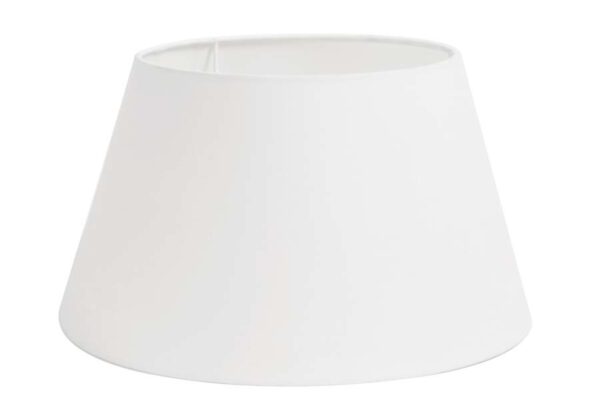 Witte kegelvormige lampenkap Light & Living Polycotton - Ø 19 cm - Image 2